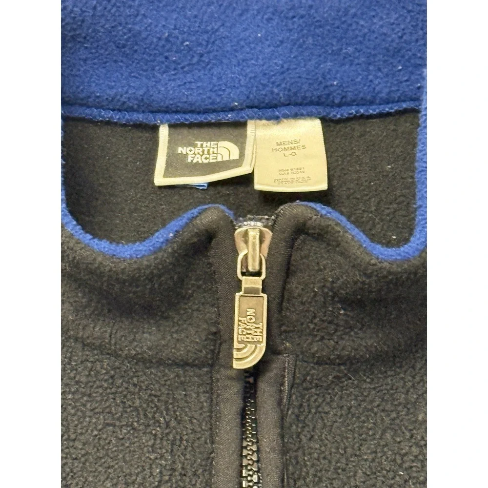 Vtg The North Face TNF Polartec Fleece Vest Full Zip Black‎ Mens L  Made in USA